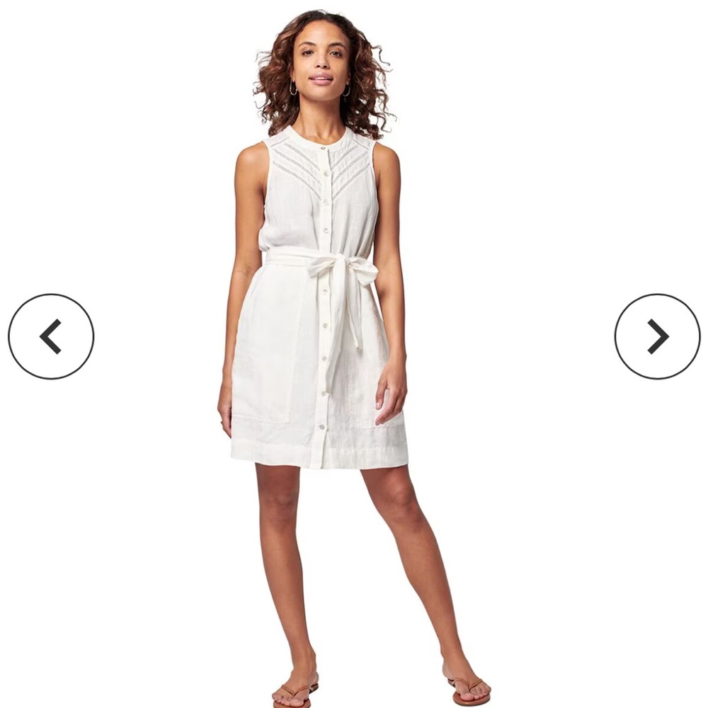 Faherty Bria Dress in Oyster Size S